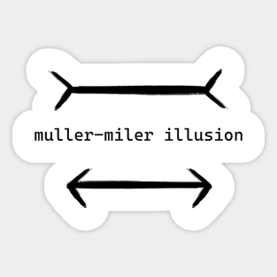 muller-miler illusion Sticker